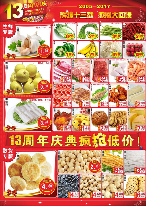 鑫帝超市13周年慶第三波 食品銷售狂歡盛宴